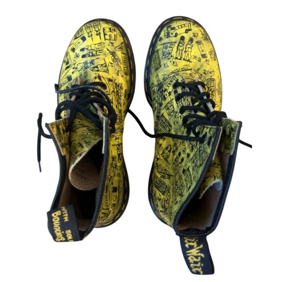 Dr. Martens Vintage Yellow London Scenes Icon‎ Boots Size 5UK RARE - Picture 6 of 9